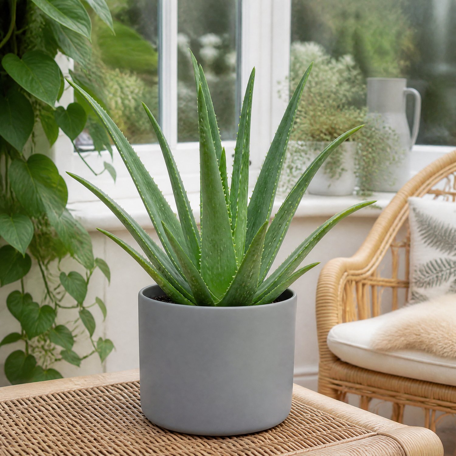 Plants By Post Aloe Vera Plant H - Matt Grey