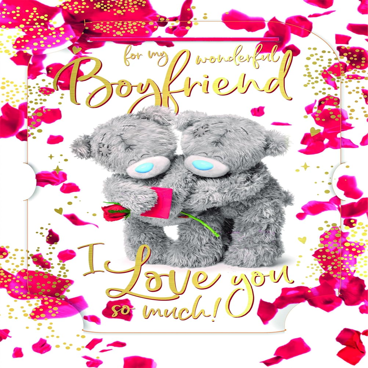 Me To You Tatty Teddy Wonderful Boyfriend 3D Keepsake Birthday Greeting Card 6x6ins - Official Collection - Image 3