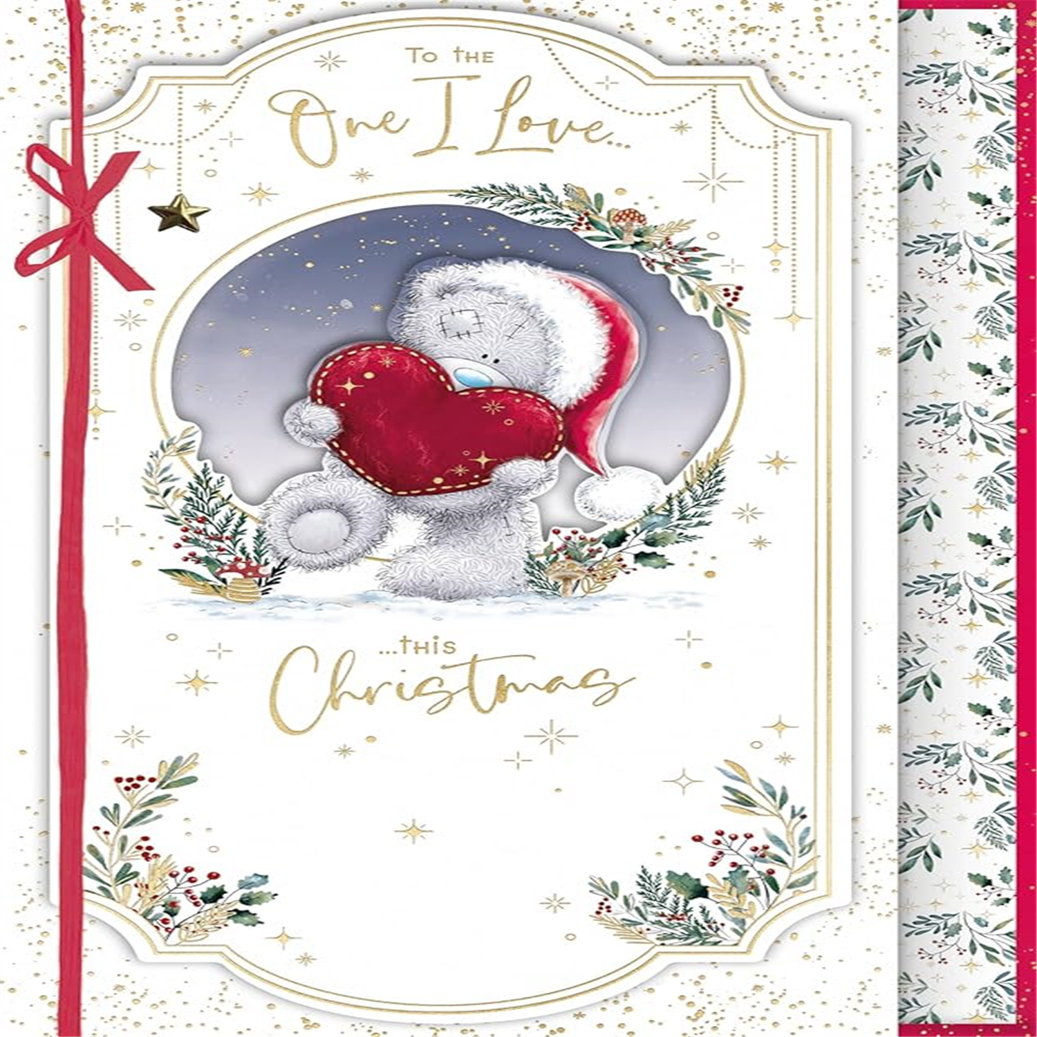 Bear Holding Heart One I Love Christmas Card - Image 4