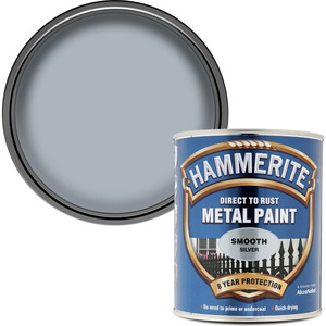 Hammerite Direct To Metal Smooth Silver 750ml.