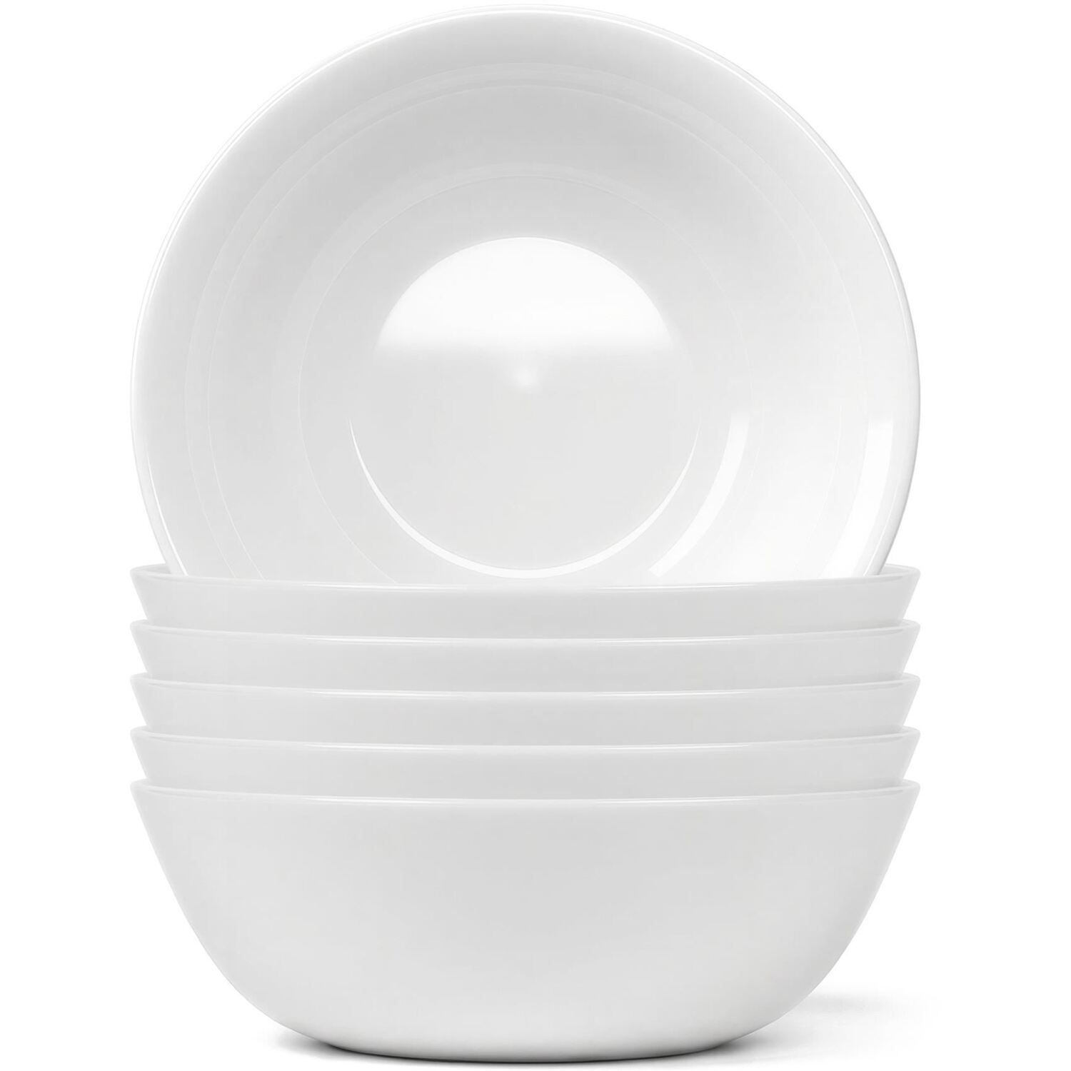 Argon Tableware Unisex White Round Opalware Salad Bowls - 19Cm - Pack Of 6 In - Image 3