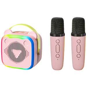 K10 Portable Karaoke Machine, 2 Wireless Microphones, RGB Lighting