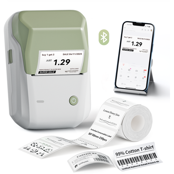 NIIMBOT B1 Bluetooth Label Printer with Label Roll B