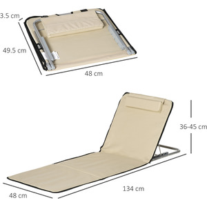 Beige Outsunny Set Of 2 Beach Mat Seat shot 21201744