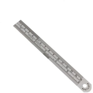 Stainless Steel Ruler Dual Scale - Silver / 15cm