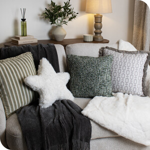 home furnishings grey cushions