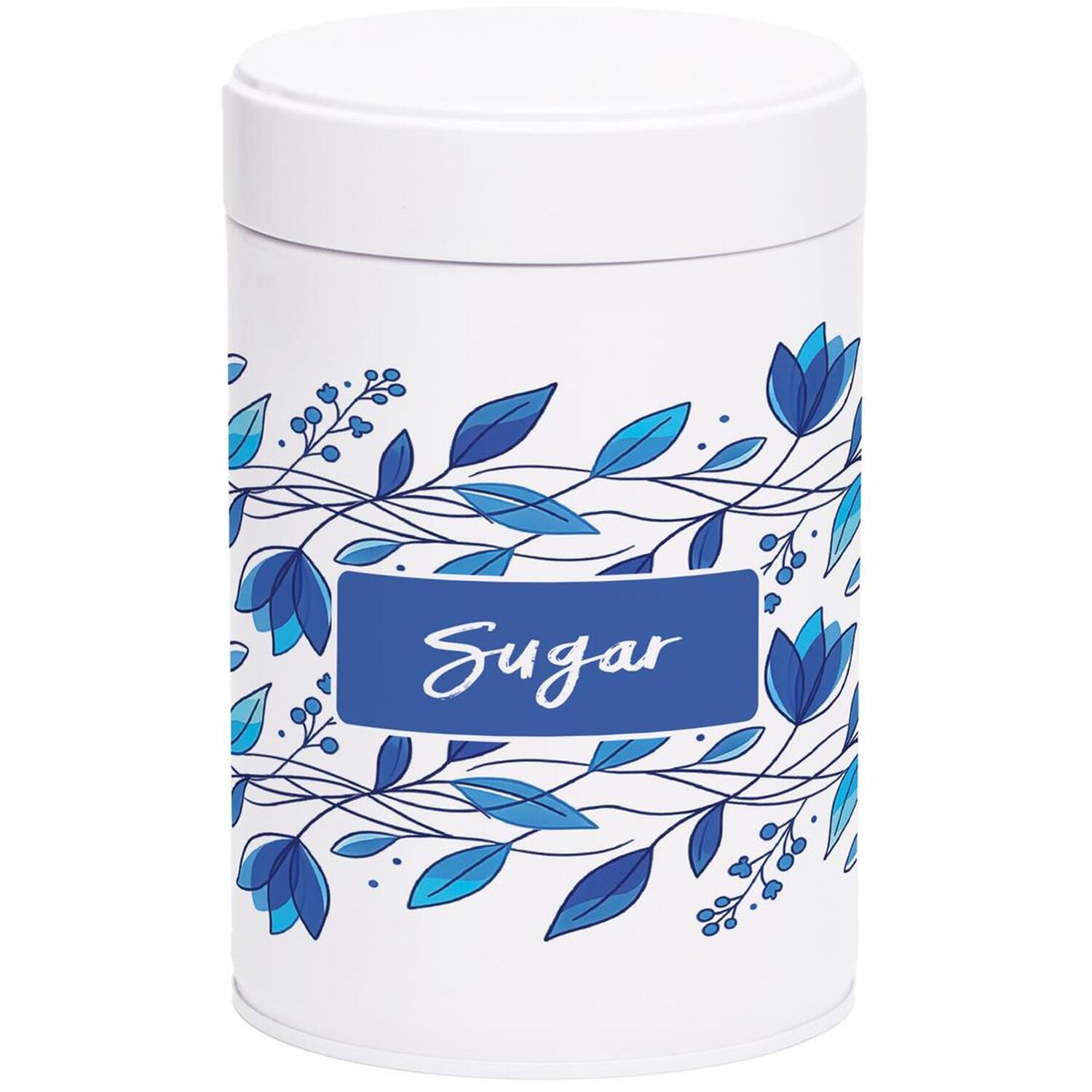 Purely Home Blue Petals Twist-Lid Kitchen Canister - Sugar