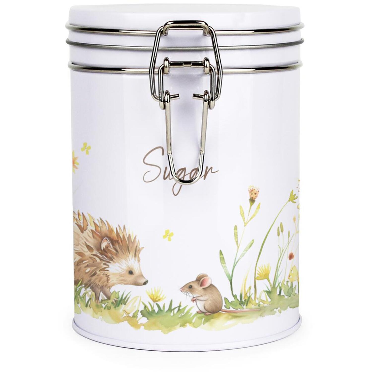 Purely Home Hedgehog & Mouse Clip-Lid Kitchen Storage Canister - Sugar