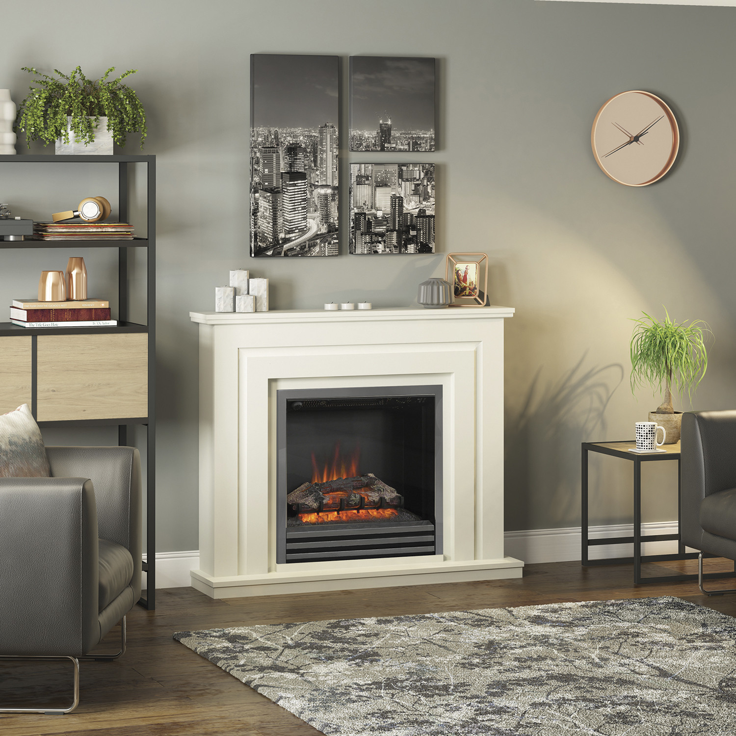 Flamerite Princeton Electric Fireplace Suite