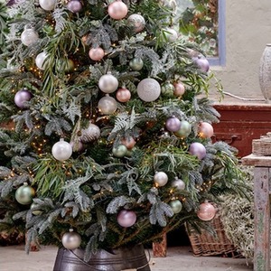 12 Blush Pink Christmas Tree Baubles