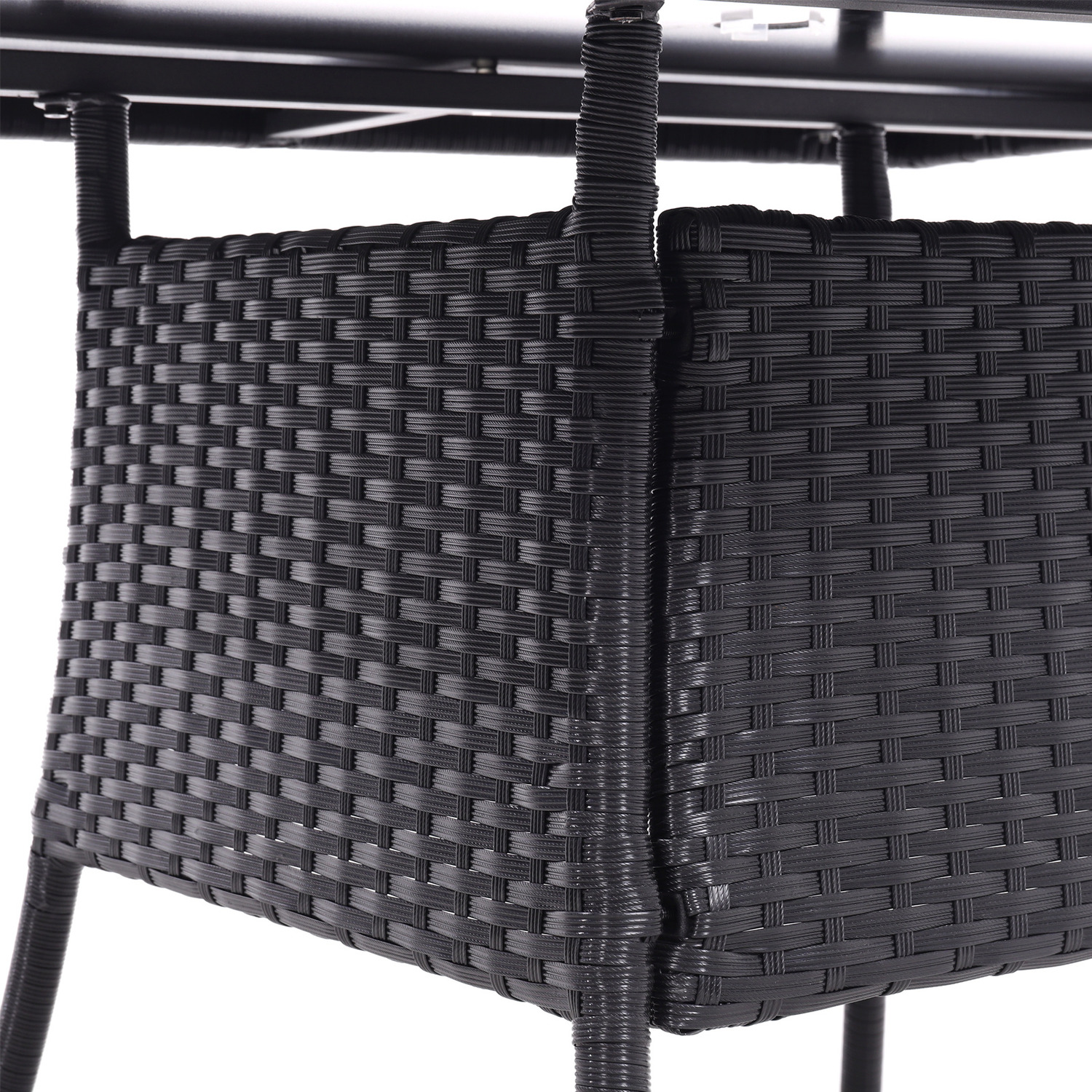 Rattan Dressing Garden Coffee Table - Black 23 1kg