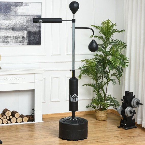 HOMCOM 3-in-1 Boxing Punching Bag Stand with 2 Speedballs