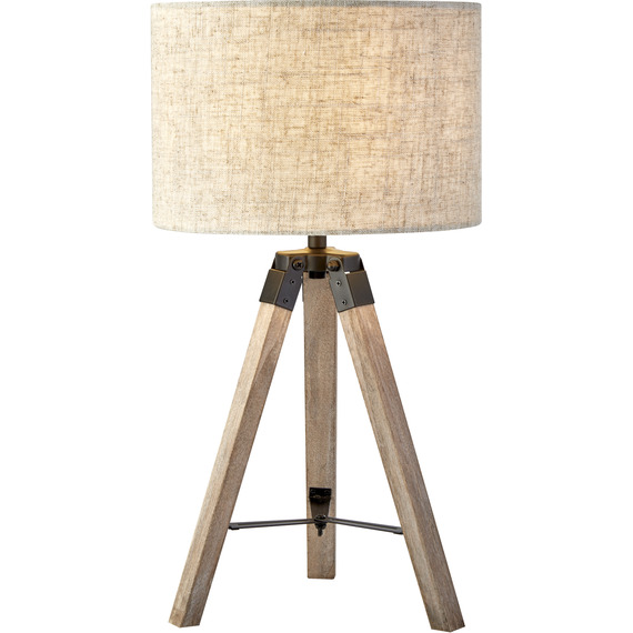 Tripod Table Lamp With Linen Shade