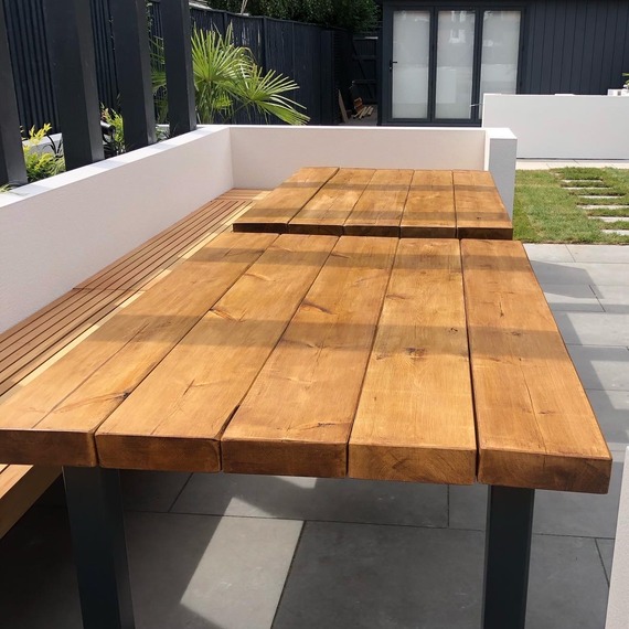 Outdoor Chunky Slatted Table
