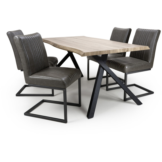 Narvik Medium Table and 4 Archer Dining Chairs 