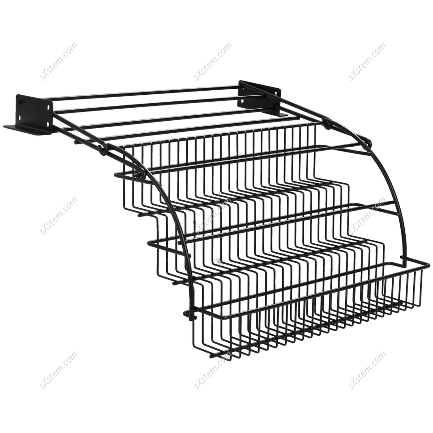 3 Tier Spice Rack Pull Down Organizer - Black