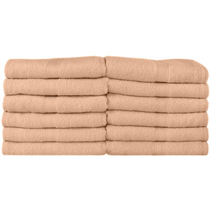 Peach 12 Pastel Contour Hand Towels shot 3243867
