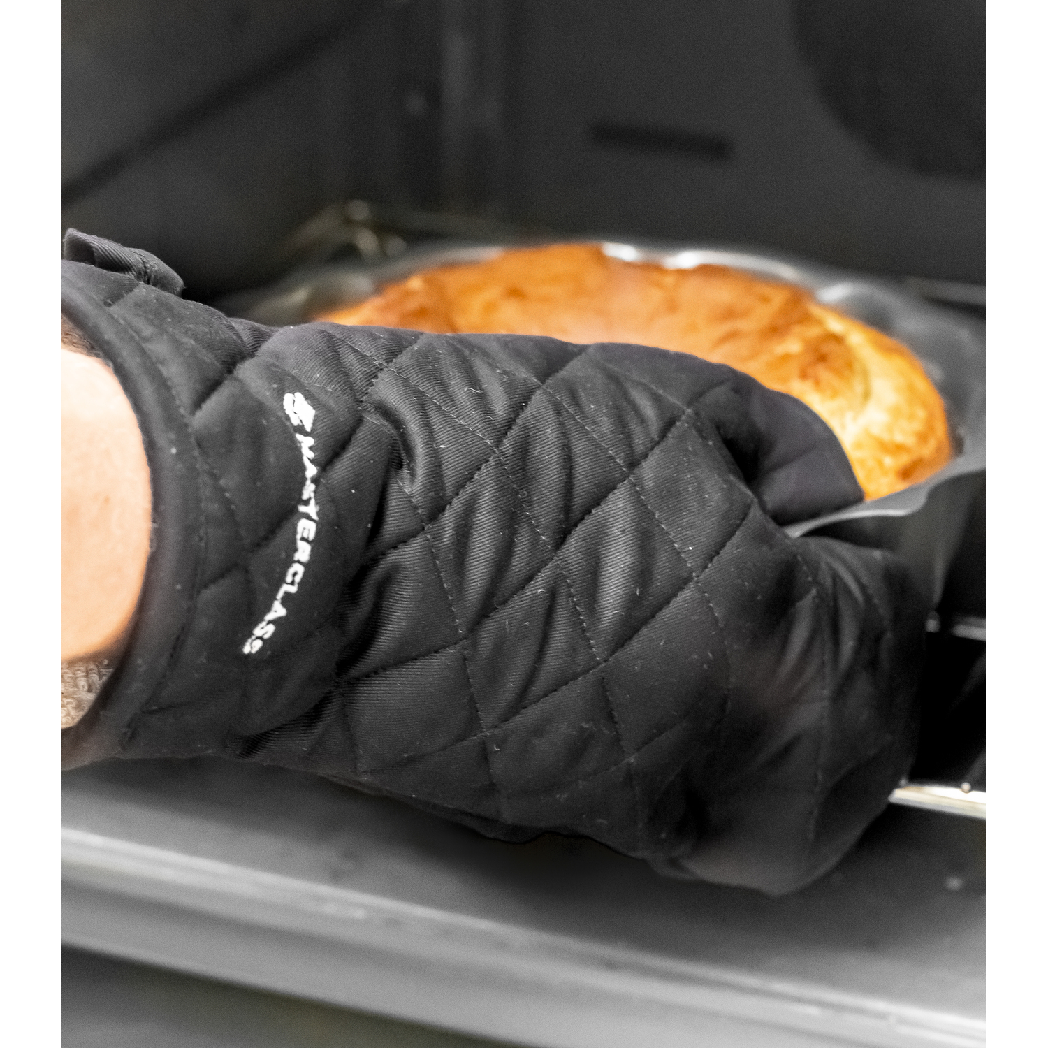 Black Printed Oven Gloves