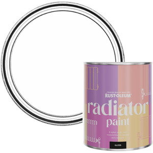 Rust-Oleum Radiator Paint in Gloss Finish - Cotton (White) 750ml