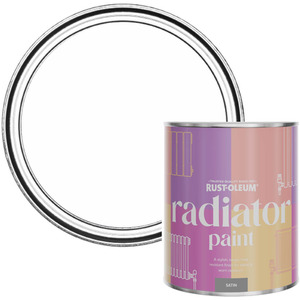 Rust-Oleum Radiator Paint in Satin Finish - Cotton (White) 750ml