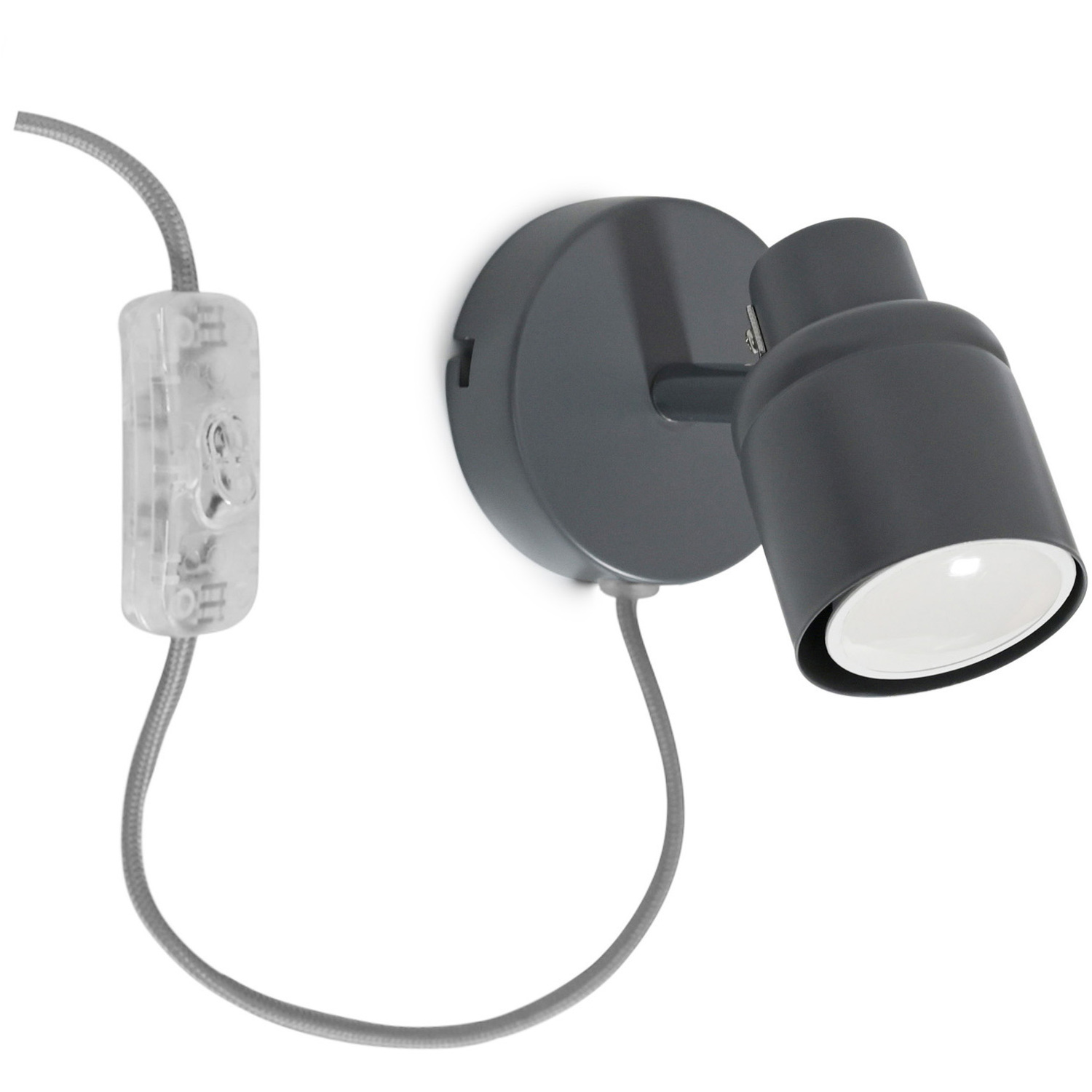 Image of Grey Indoor Wall Spotlight - Grey