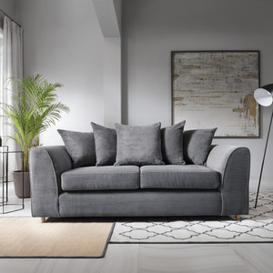 Jumbo Cord 3 Seater Sofa in Grey