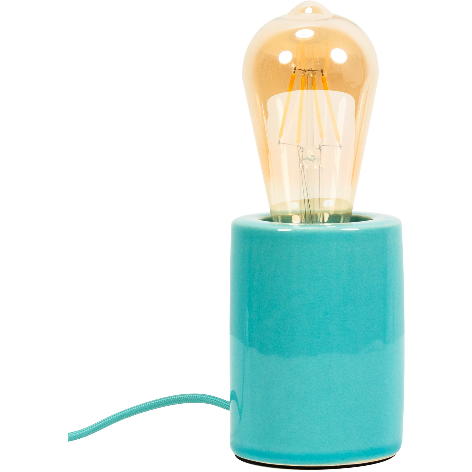 Image of Ceramic Candy Table Lamp - Green&hellip;