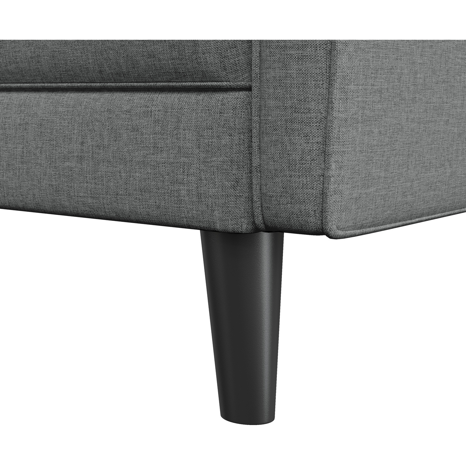 2 Seater Upholstered Sofa Couch With 2 Pillows - Dark Grey