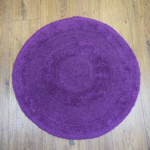 Plain Round Natural Cotton Fibres Super Absorbant Bath Mats