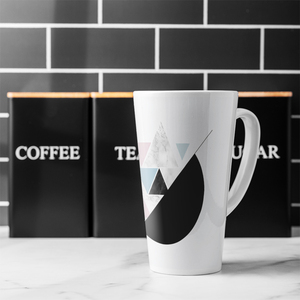 Triangles  Semi Circle Pattern Latte Mug