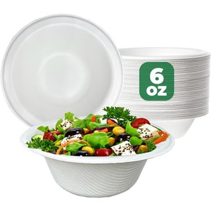 6oz Biodegradable Bagasse Bowls White Disposable Bowls