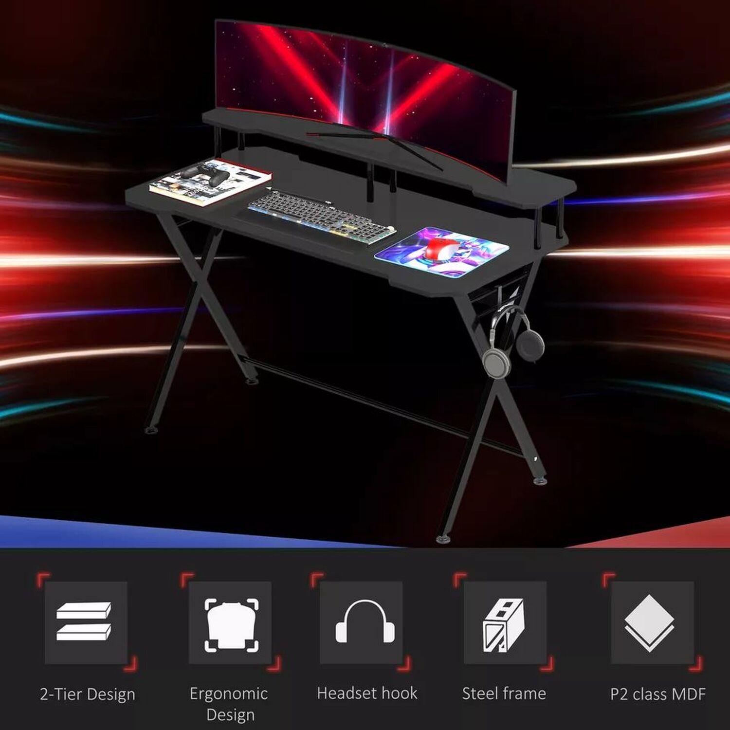 Metal Gaming Desk