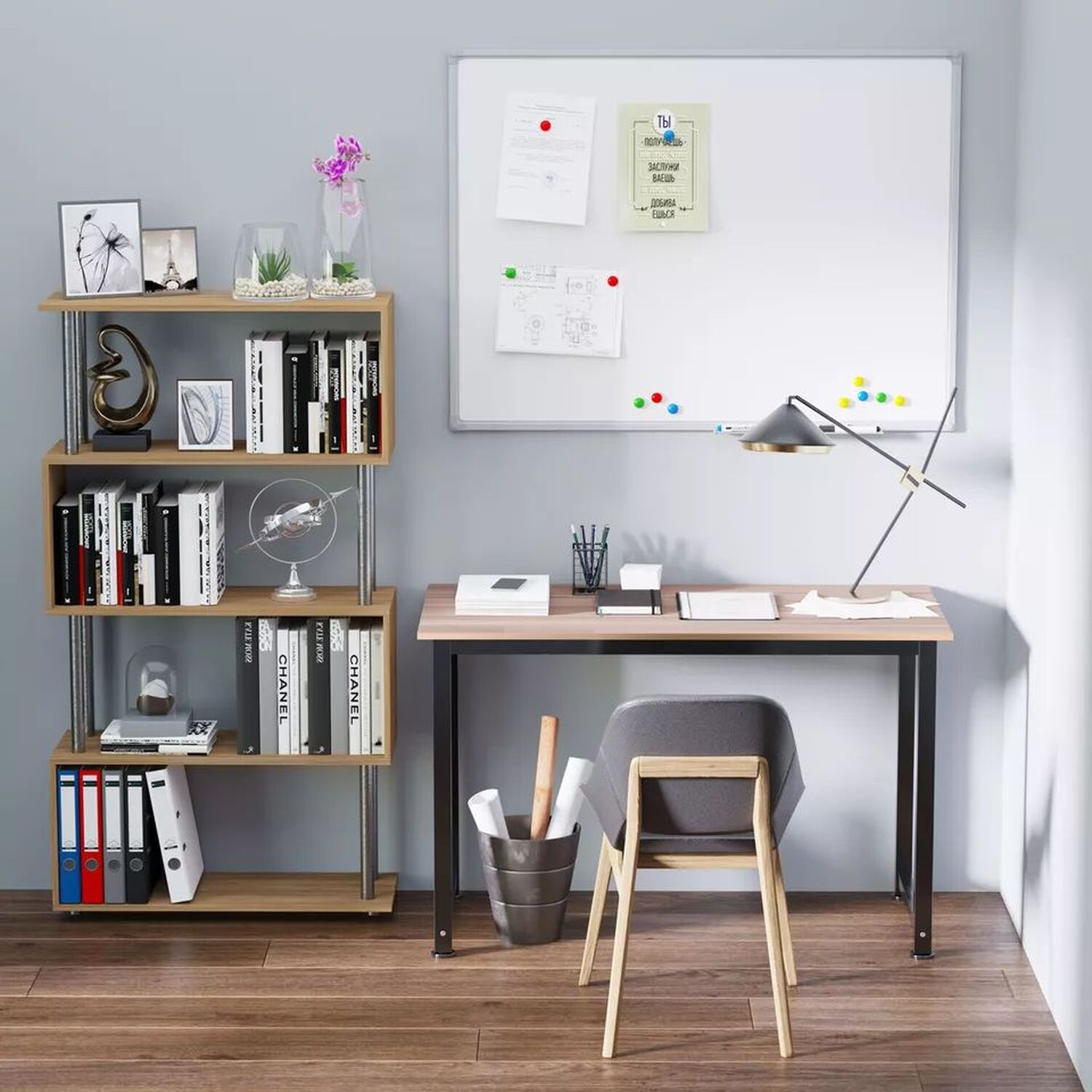 Rectangular Computer Desk - Black And Brown