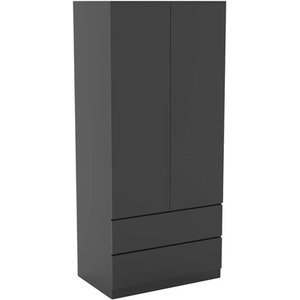 Home Source Lugano 2 Door 2 Drawer Wardrobe High Gloss Doors and Drawer Fronts