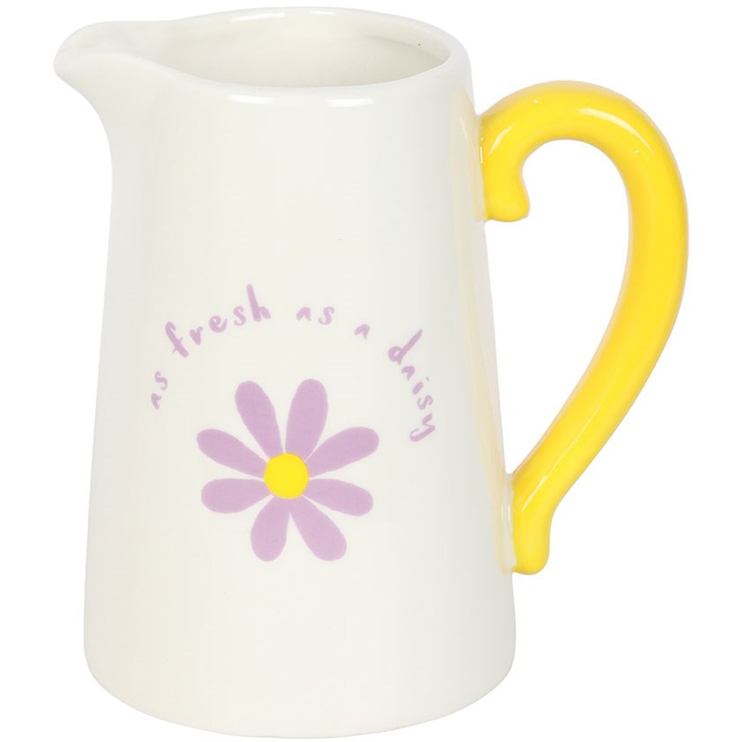 Ceramic Fresh As A Daisy Flower Jug Vase - 17 9cm
