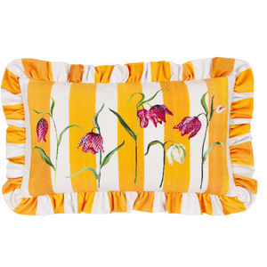 Marais Fritillaries Printed Chenille Cushion