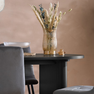 Black Brown Oval Fluted Dining Table Axel Birlea shot 7445336