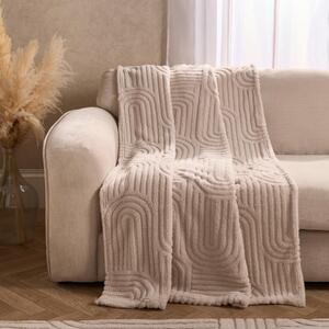 Teddy Fleece Arches Tufted Throw