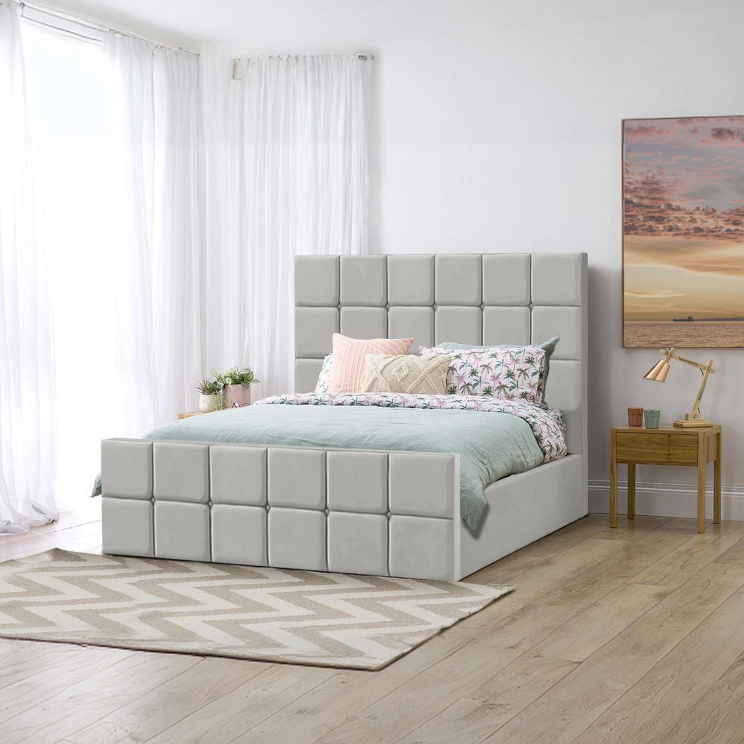 Andrea Storage Bed - Silver King