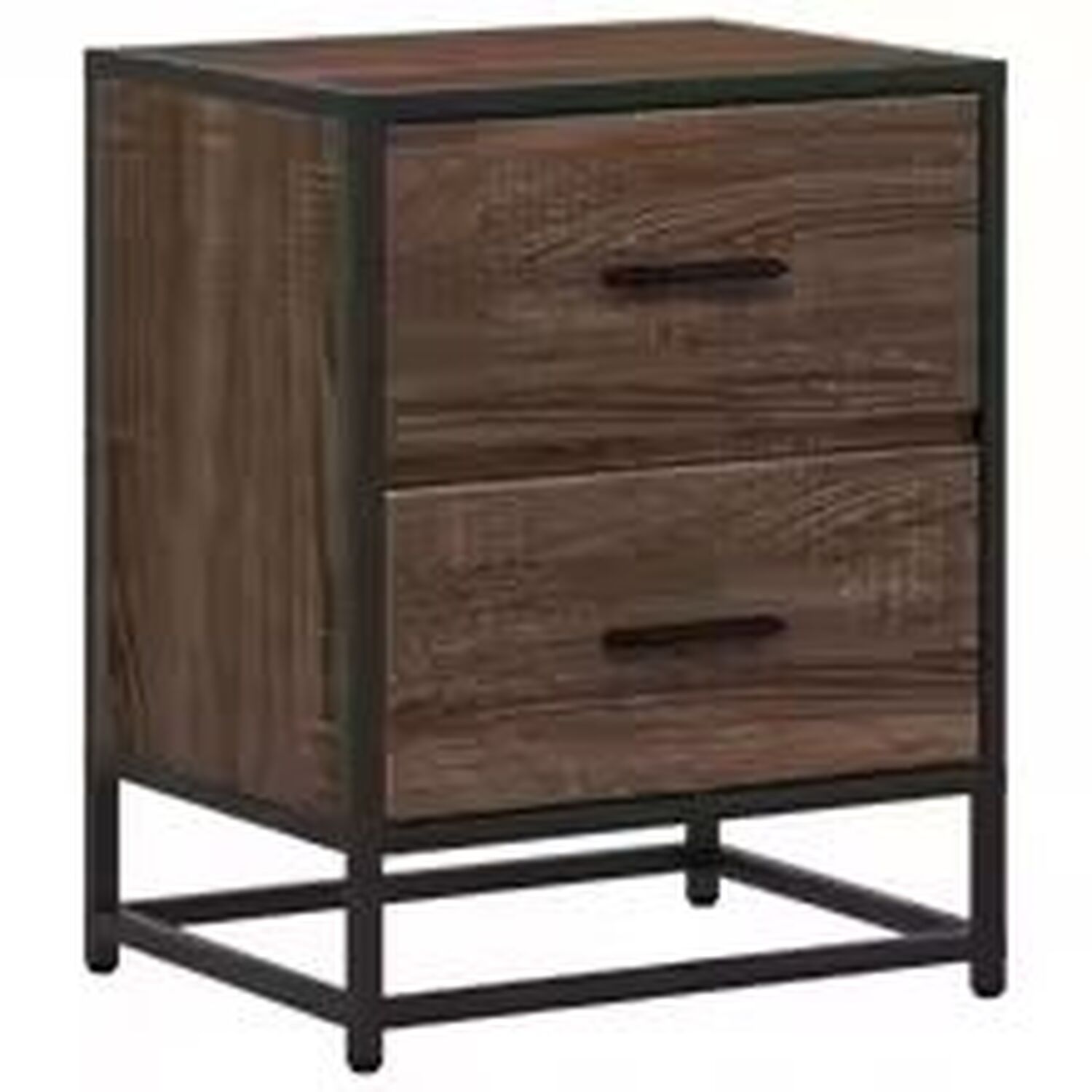 Oak Effect Bedside Cabinet - Brown 50cm