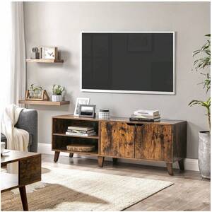 VASAGLE TV Stand with 2 Doors and Adjustable Shelves
