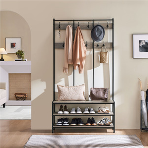 Grey Yaheetech Hallway Rack with Shoe Storage shot 9743850