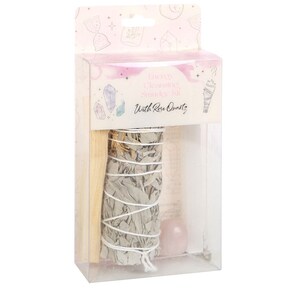 Rose Quartz Smudge Kit For Cleansing And Love Attraction