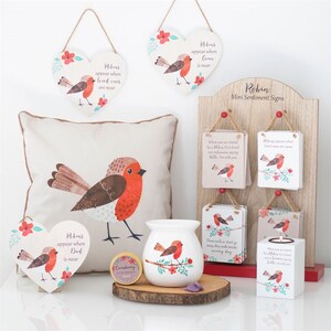 Loved Ones Winter Robin Heart Sign Of Comfort