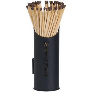 Log And Kindling Bucket With Matchstick Holder Set