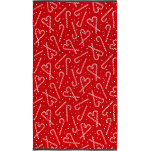 Candy Cane and Heart Towel