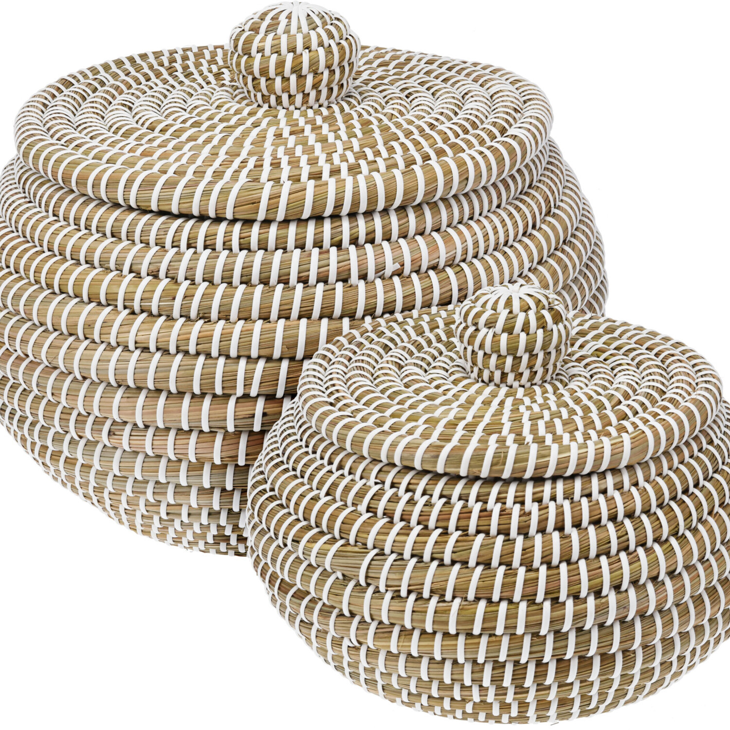 Image of 2 x Moroccan Seagrass Pumpkin Baskets&hellip;