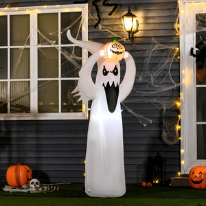 HOMCOM LED Floating Ghost Pumpkin