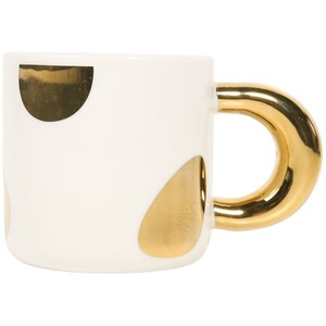 Gold Decal Mug with Metallic Handle