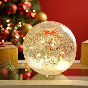 Christmas Bow Crackle Ball
